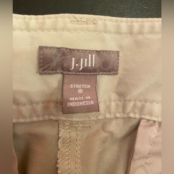 J. Jill Stretch Pants Capri Cropped Tan Khaki Size 8 - Picture 5 of 7